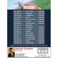 Houston Football Schedule Postcards-Standard (4-1/4"x5-1/2")